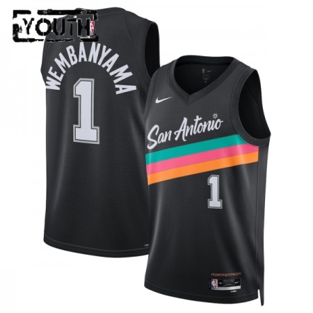 Camiseta Niños San Antonio Spurs Victor Wembanyama 2025-26 Nike City Edition Negro Swingman Camiseta Niños San Antonio Spurs Victor Wembanyama 2025-26 Nike City Edition Negro Swingman